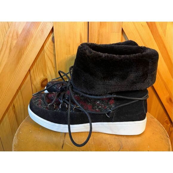 Muk Luks Colleen Black Boot Size 9 - Picture 3 of 8